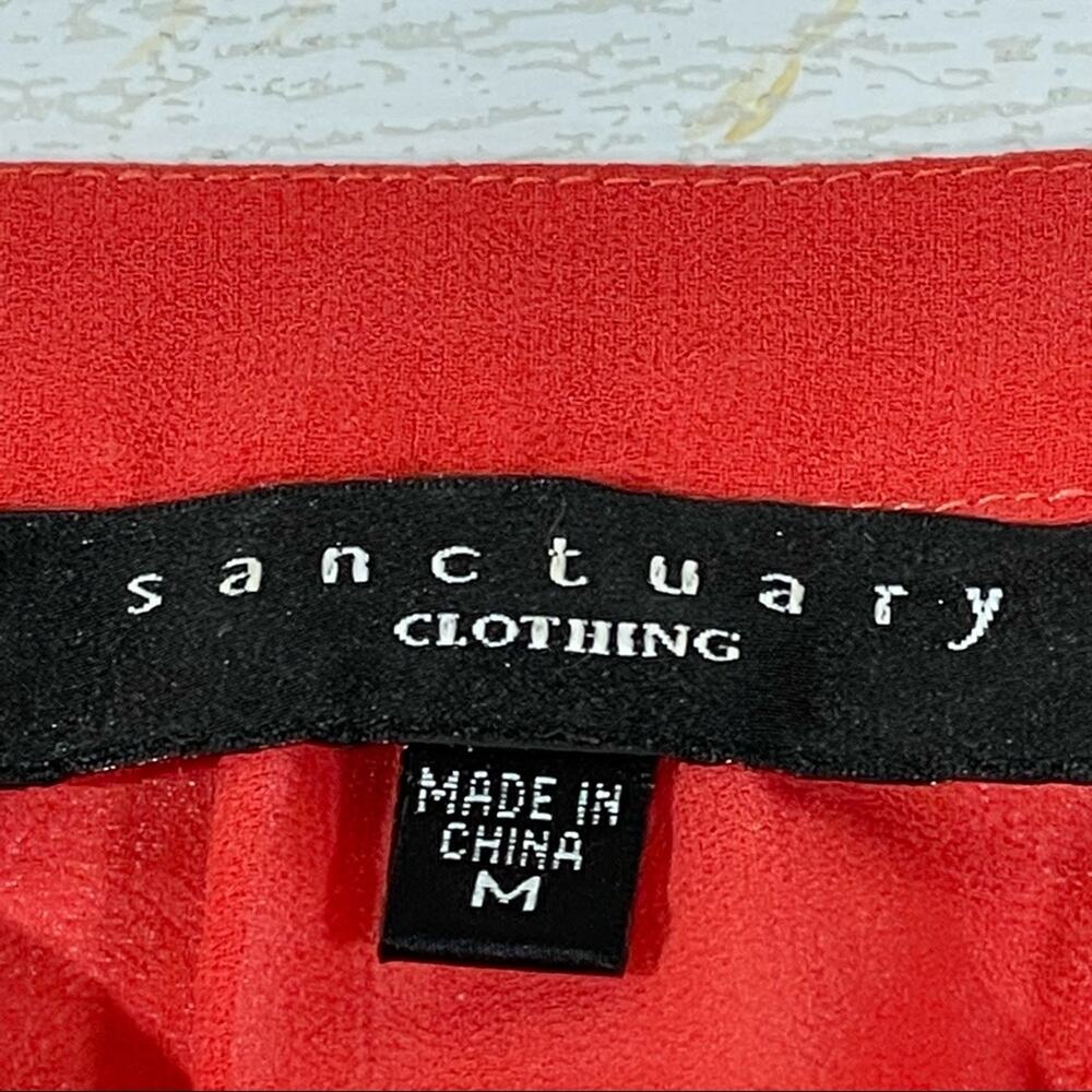Sanctuary Burnt Orange Sheer Long Sleeve Shirt Size Medium - Picture 2 of 15